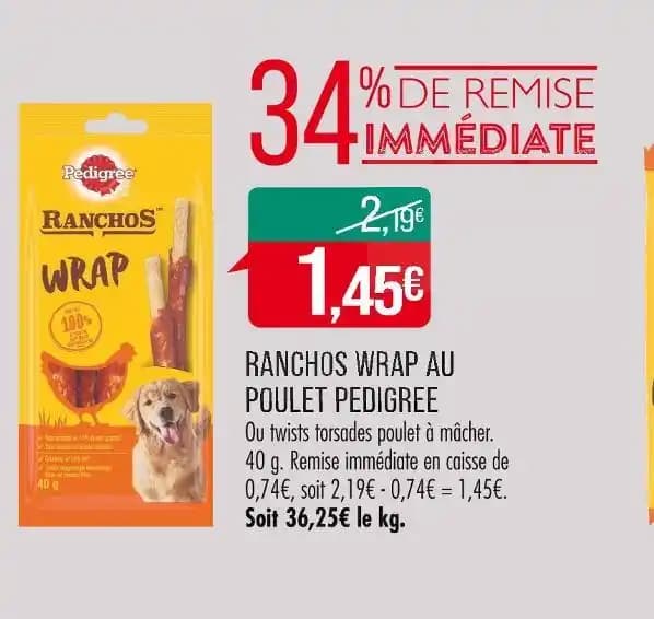 PEDIGREE RANCHOS WRAP AU POULET