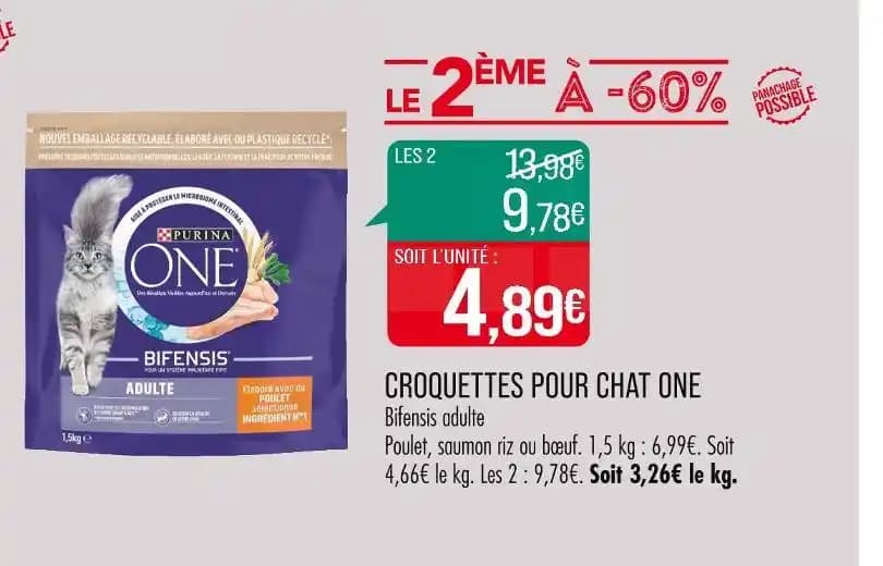 PURINA CROQUETTES POUR CHAT ONE