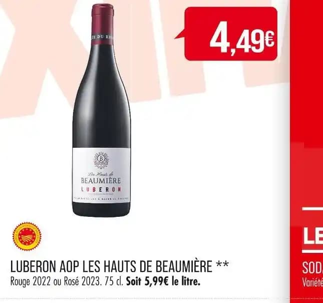 LUBERON AOP LES HAUTS DE BEAUMIÈRE