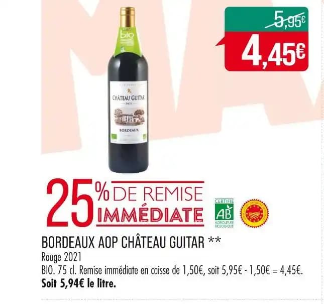 CHÂTEAU GUITAR BORDEAUX AOP
