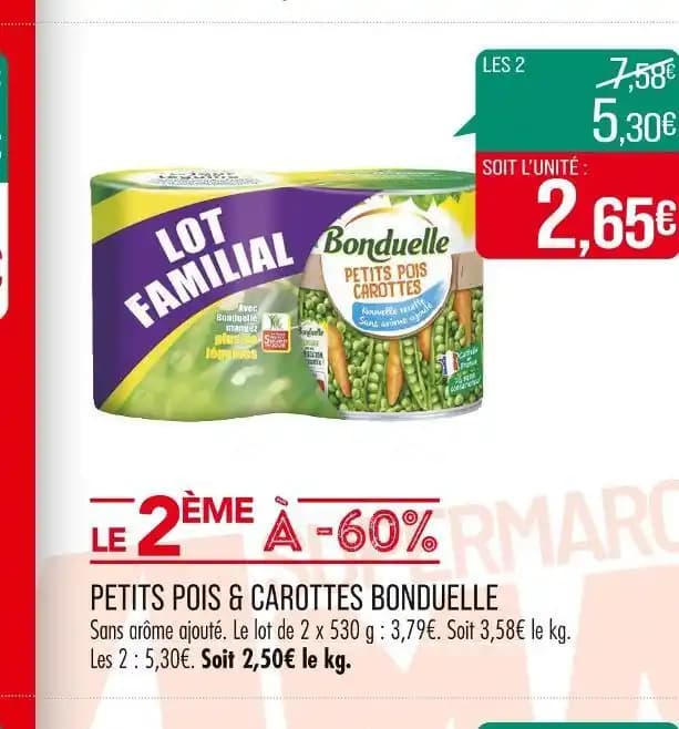 BONDUELLE PETITS POIS & CAROTTES
