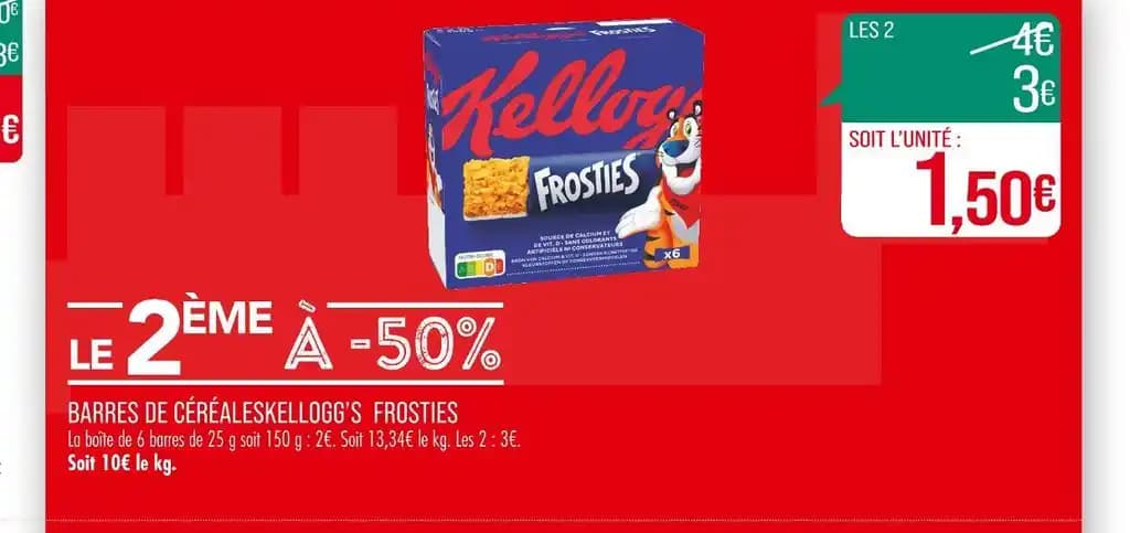 KELLOGG’S BARRES DE CÉRÉALES FROSTIES