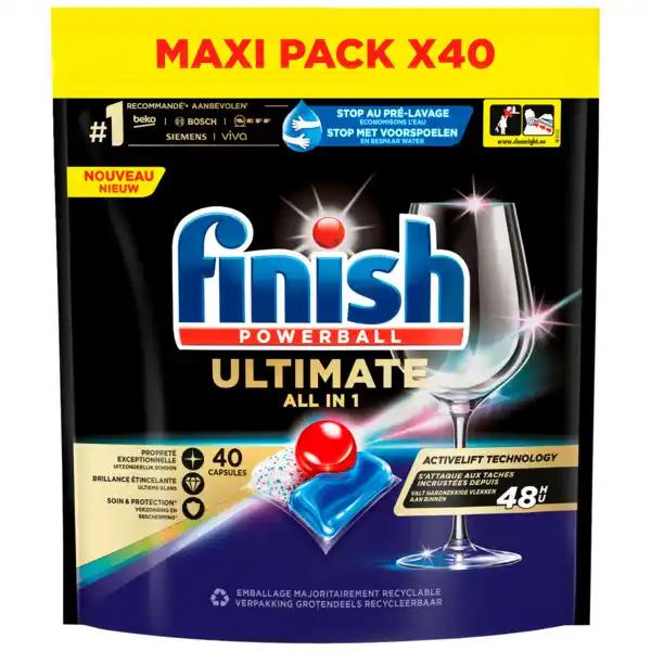 FINISH Capsules lave-vaisselle All In 1 Ultimate Plus Maxi pack