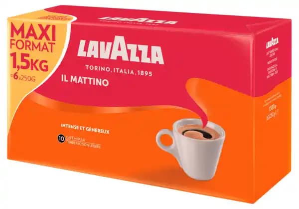 LAVAZZA Café moulu Il Mattino Maxi Format