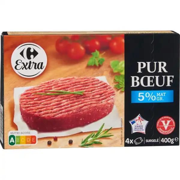 CARREFOUR EXTRA Steaks hachés pur bœuf surgelés
