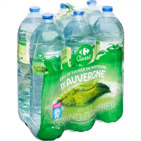 CARREFOUR CLASSIC' SUR TOUS LES PACKS D'EAU DE SOURCE DE MONTAGNE D'AUVERGNE