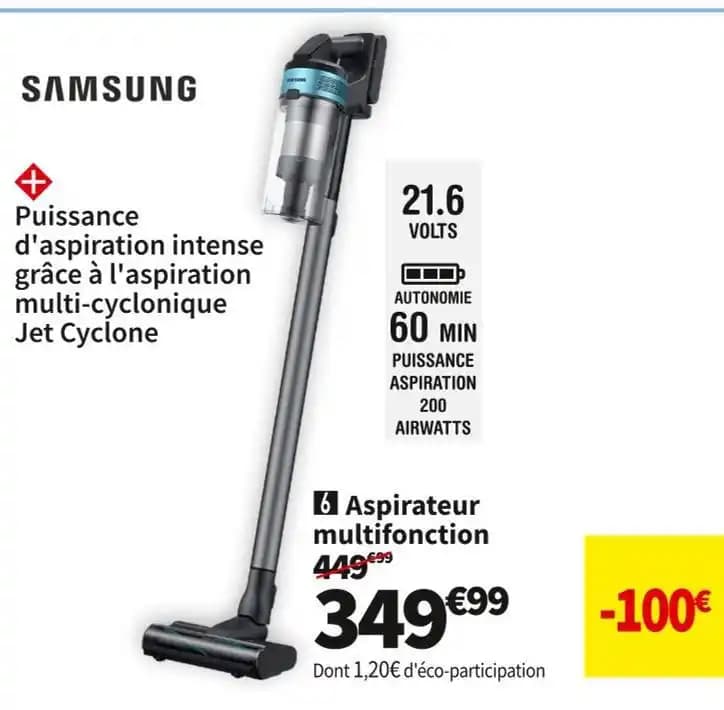 SAMSUNG ASPIRATEUR MULTIFONCTION JET 75E TURBO VS2075B1R1