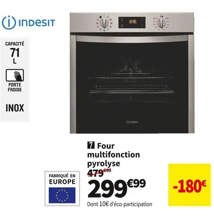 INDESIT FOUR MULTIFONCTION PYROLYSE IFW5844PIX