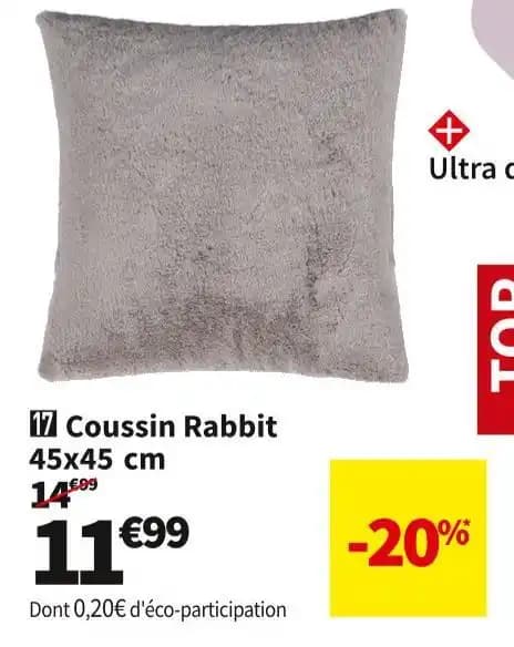 COUSSIN RABBIT 45X45 CM