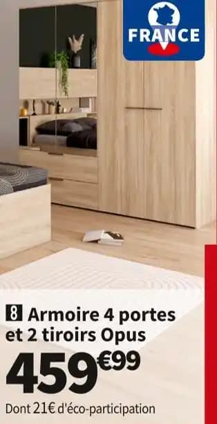 Armoire 4 portes et 2 tiroirs Opus