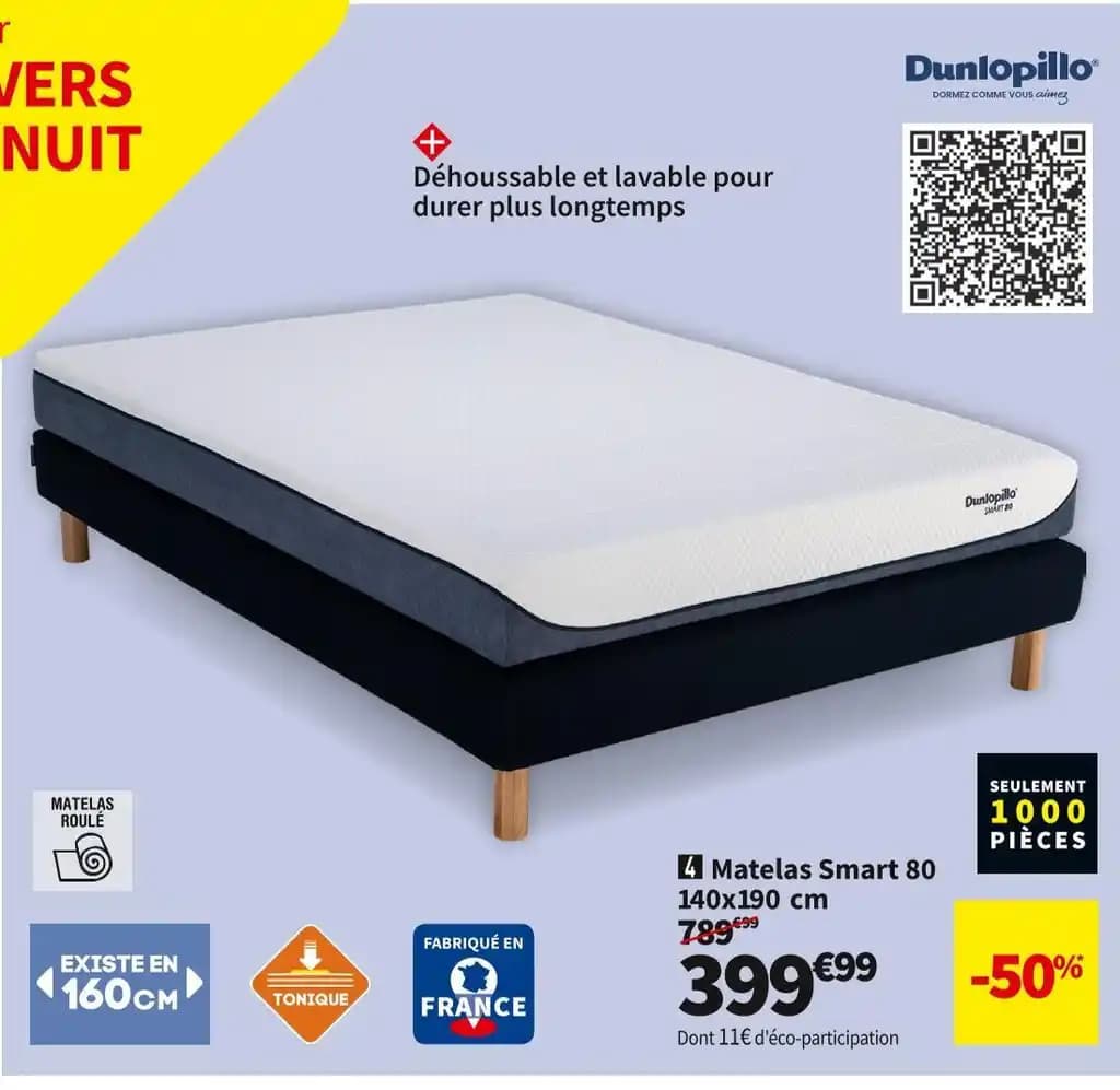 Dunlopillo MATELAS MOUSSE SMART 80