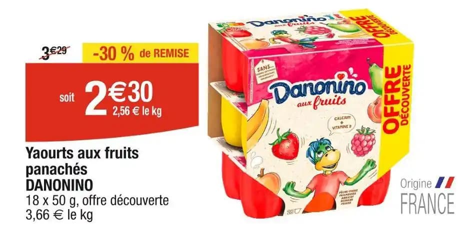 DANONE Yaourts aux fruits panachés