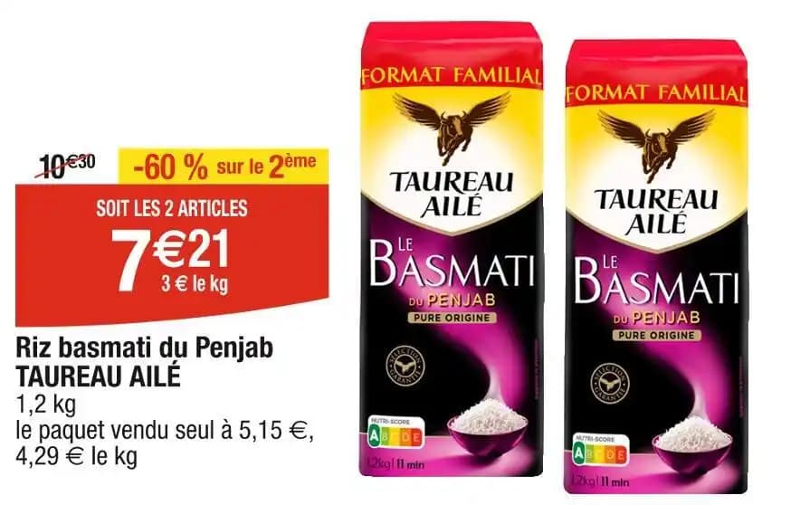 TAUREAU AILÉ Riz basmati du Penjab