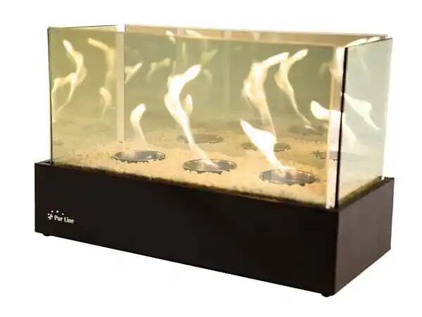 Cheminée de table à l'éthanol avec triple flamme