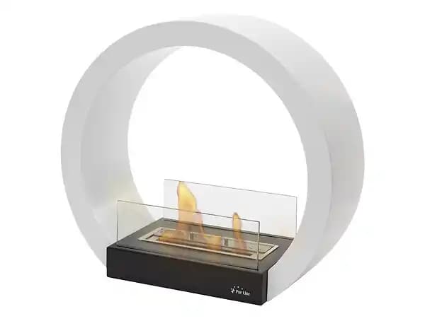 Cheminée à l'éthanol au sol en acier avec verre trempé