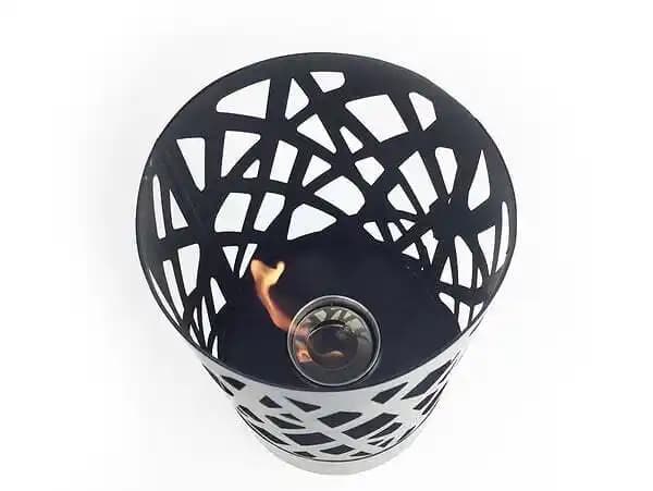 Cheminée de table à l'éthanol en acier noir