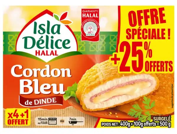 ISLA DÉLICE Cordon Bleu surgelé Halal offre spéciale