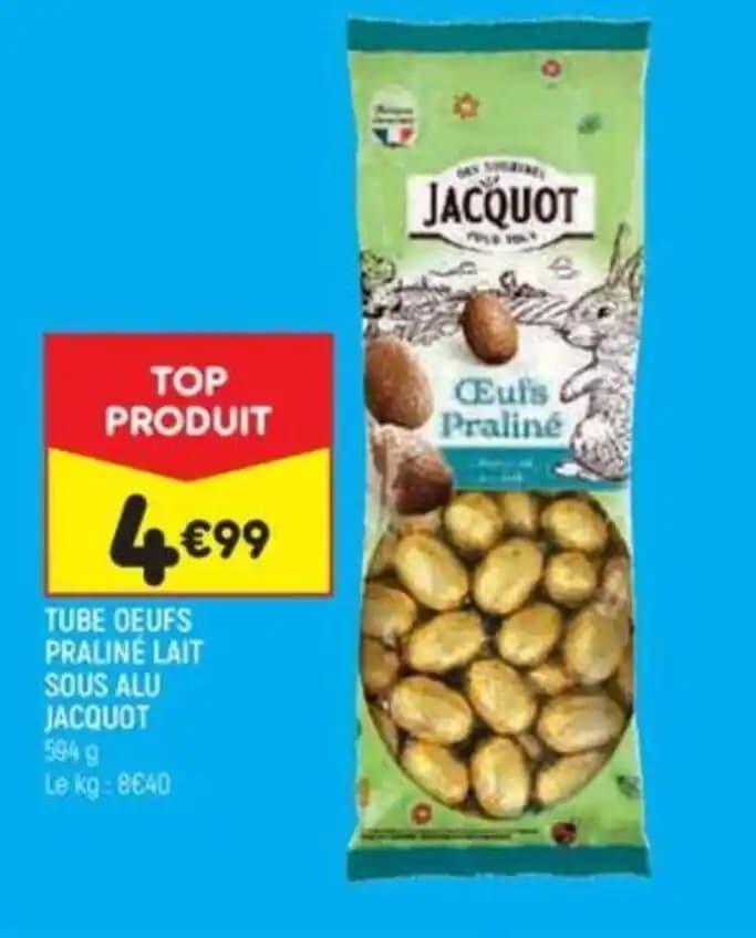 TUBE OEUFS PRALINE LAIT SOUS ALU JACQUOT