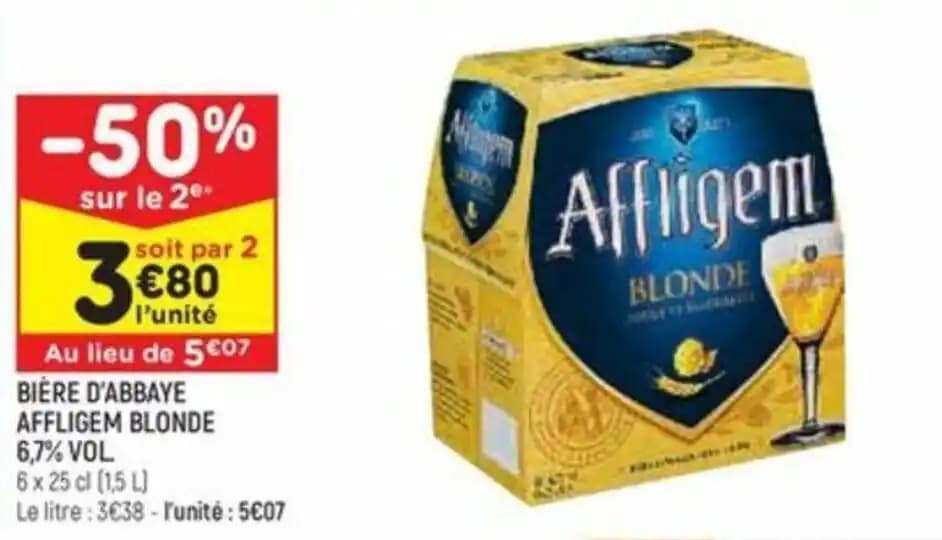 BIÈRE D'ABBAYE AFFLIGEM BLONDE 6,7% VOL