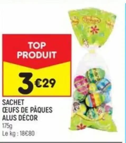 SACHET CEUFS DE PÂQUES ALUS DÉCOR