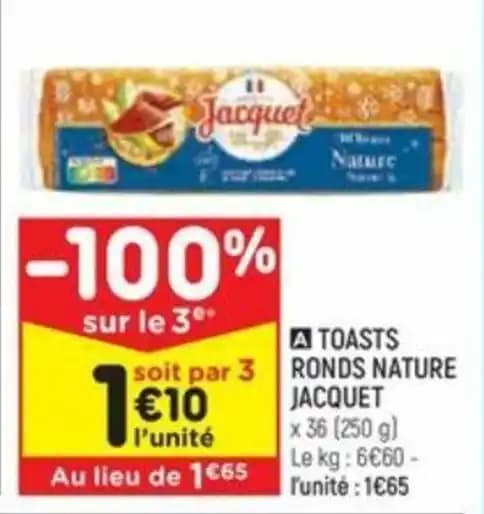 TOASTS RONDS NATURE JACQUET