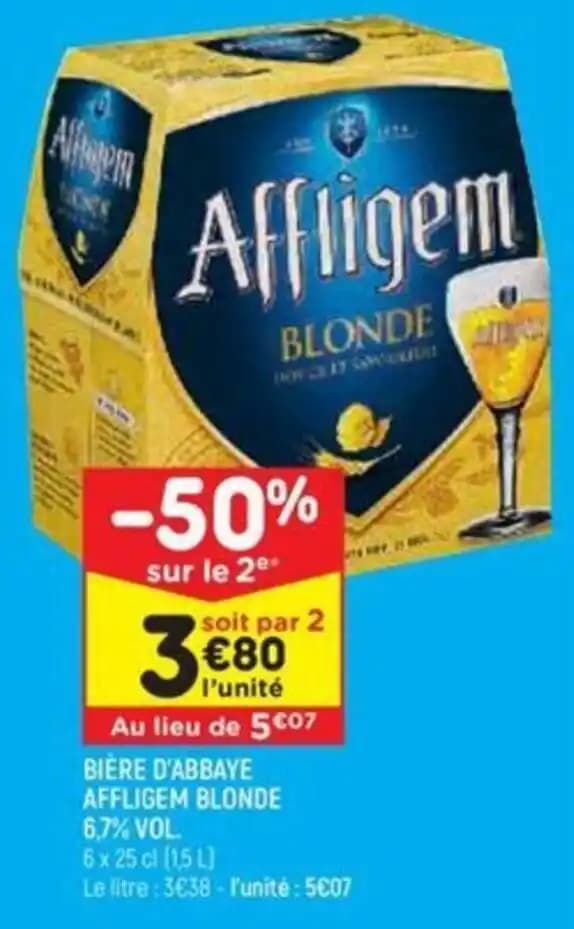 BIÈRE D'ABBAYE AFFLIGEM BLONDE 6,7% VOL.