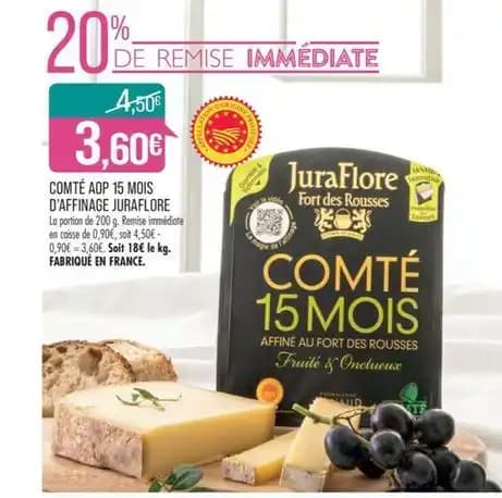 Juraflore - comté aop 15 mois d'affinage