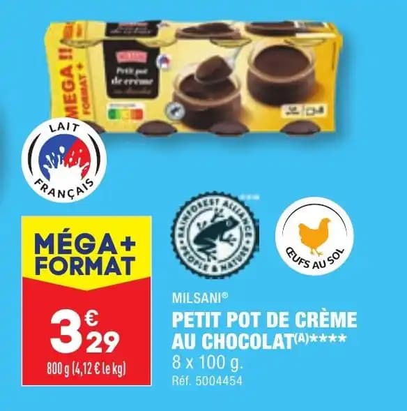 MILSANIⓇ PETIT POT DE CRÈME AU CHOCOLAT(A)****