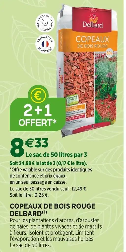 DELBARD COPEAUX DE BOIS ROUGE