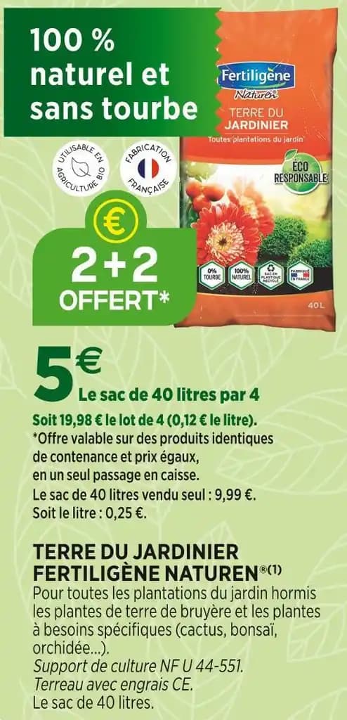 FERTILIGÈNE NATUREN TERRE DU JARDINIER