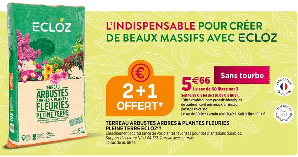 ECLOZ TERREAU ARBUSTES ARBRES & PLANTES FLEURIES PLEINE TERRE(1)