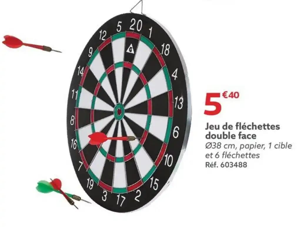 Jeu de fléchettes double face