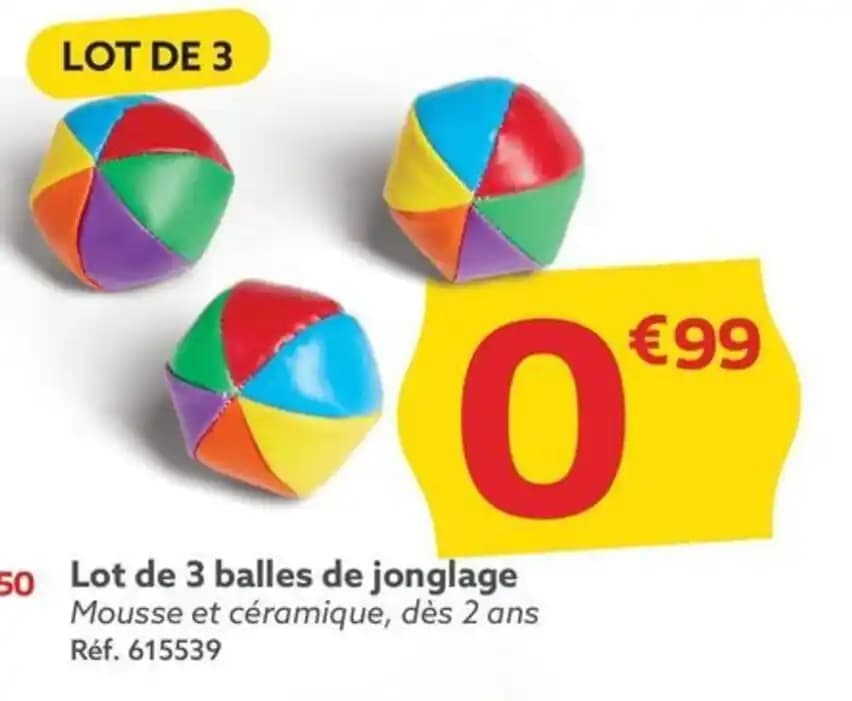 Lot de 3 balles de jonglage