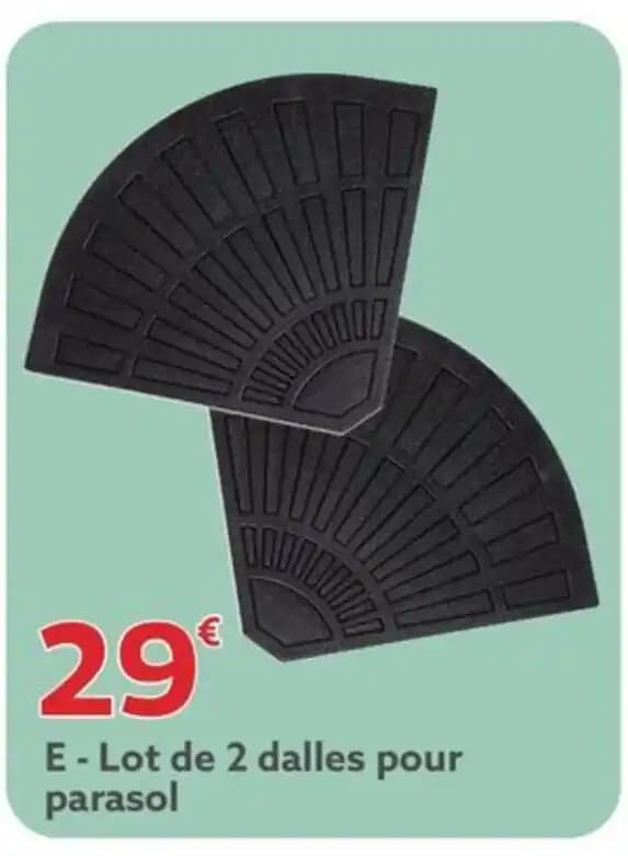 Lot de 2 dalles pour parasol