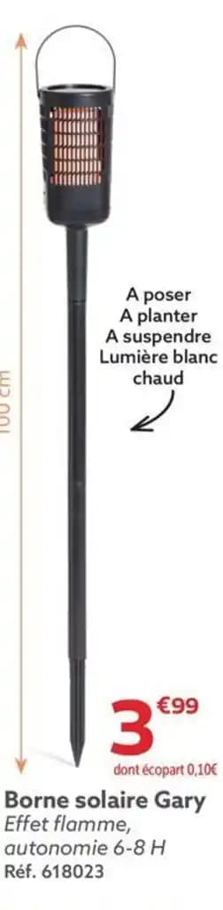 Borne solaire Gary Effet flamme,