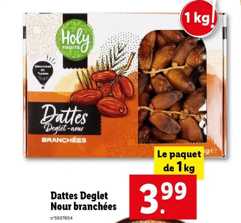 Dattes Deglet Nour branchées