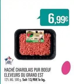 Haché charolais pur boeuf eleveurs du grand est