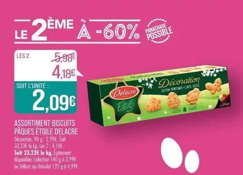 Delacre - assortiment biscuits pâques étoile