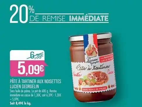 Lucien georgelin - patee a tartiner aux noisettes