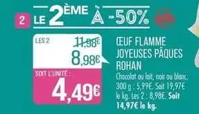 Rohan - ceuf flamme joyeuses paques