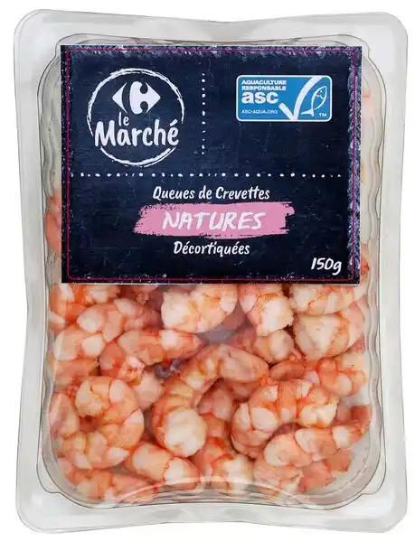 Crevettes décortiquées natures CARREFOUR Le Marché ASC