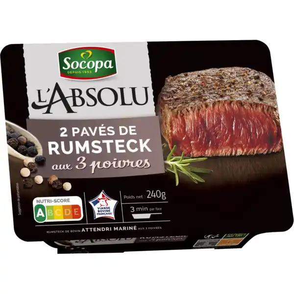 2 pavés de rumsteck marinés aux 3 poivres SOCOPA