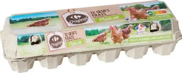 CARREFOUR ORIGINAL Œufs de poules élevées en Plein Air