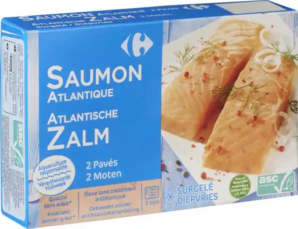 CARREFOUR Pavés de saumon surgelés