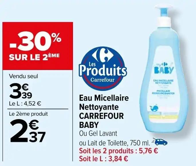 Eau Micellaire Nettoyante CARREFOUR BABY