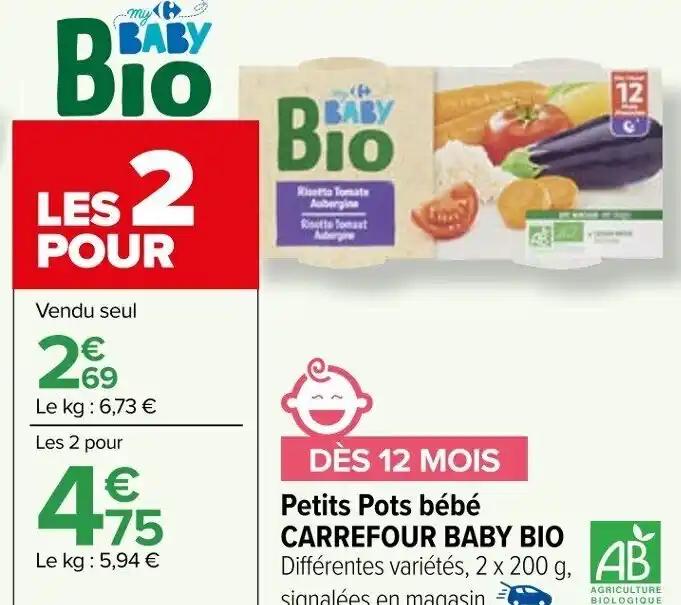 Petits Pots bébé CARREFOUR BABY BIO