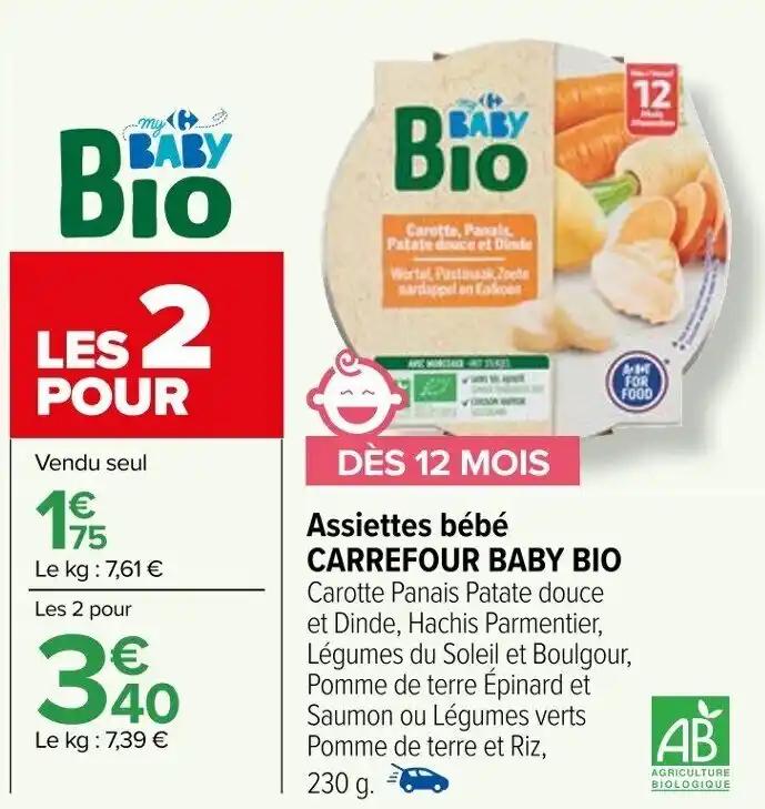 Assiettes bébé CARREFOUR BABY BIO