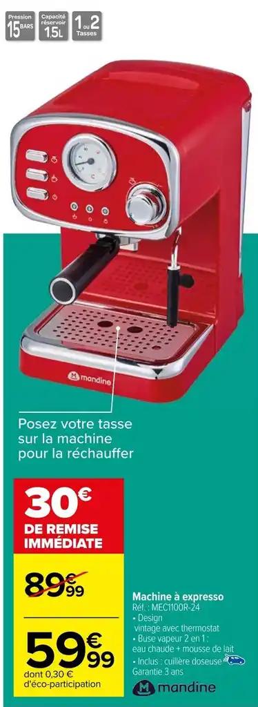 Machine à expresso Réf.: MEC1100R-24