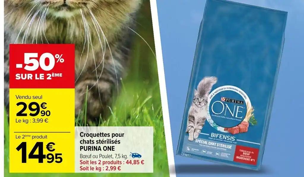 Croquettes pour chats stérilisés PURINA ONE