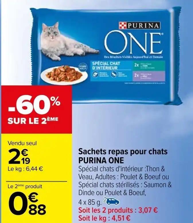 Sachets repas pour chats PURINA ONE